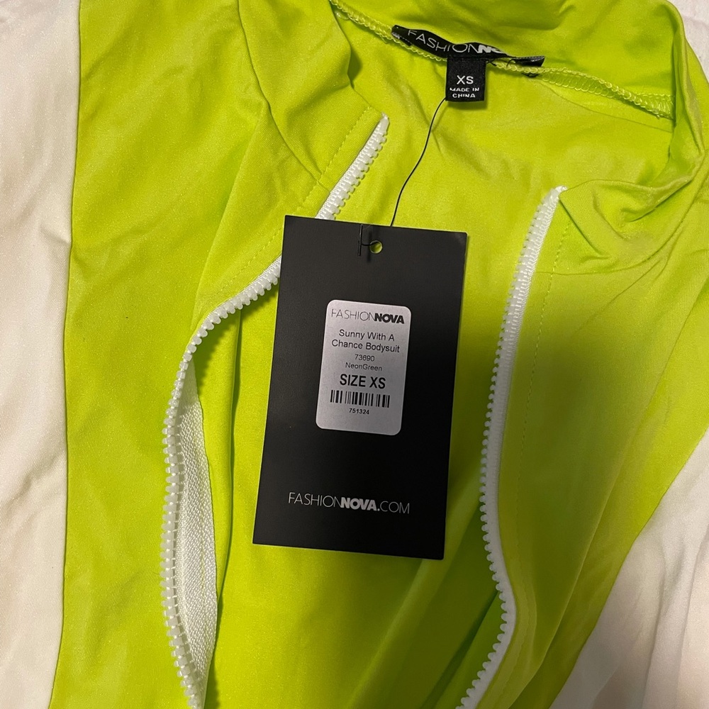 Fashion Nova Lime Green Unitard